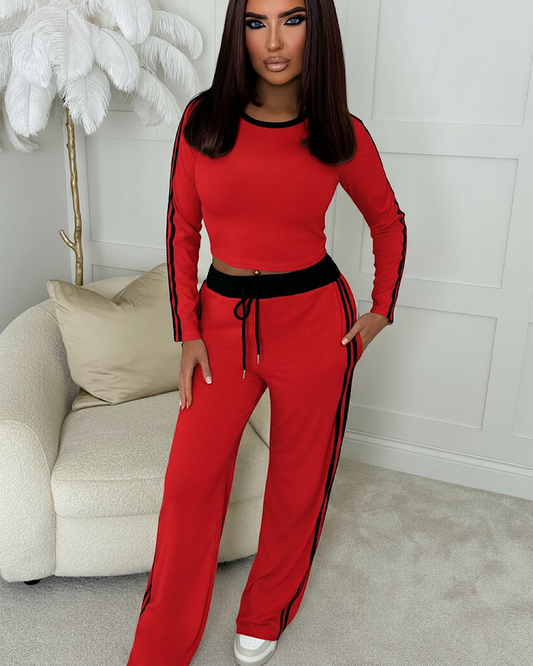 Red Black Stripe Suit