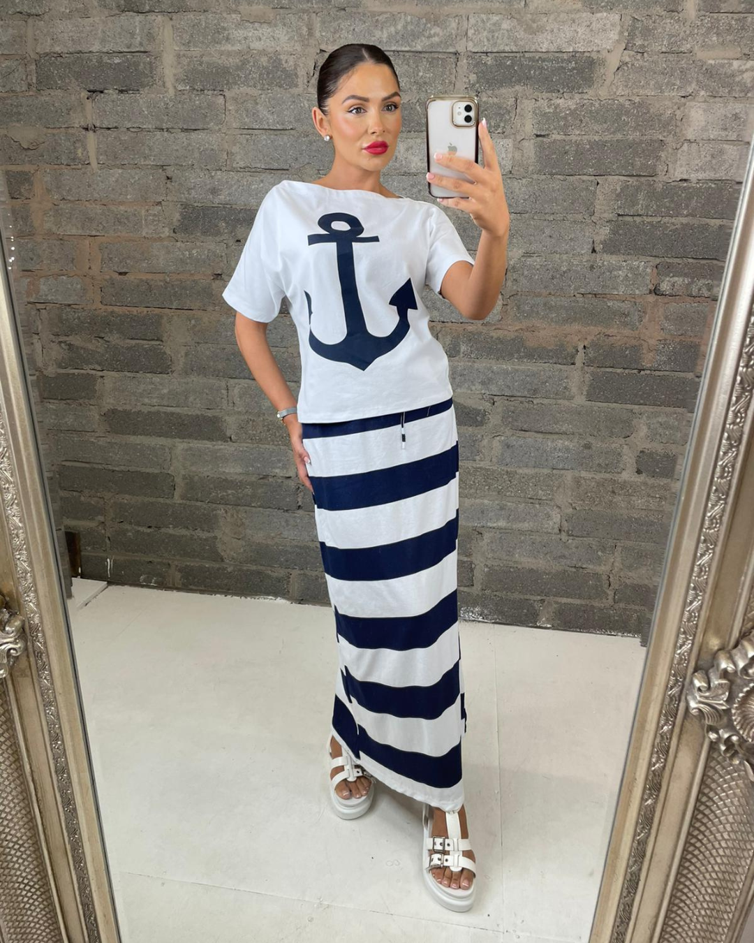 Nautical Skirt and Tee Suit