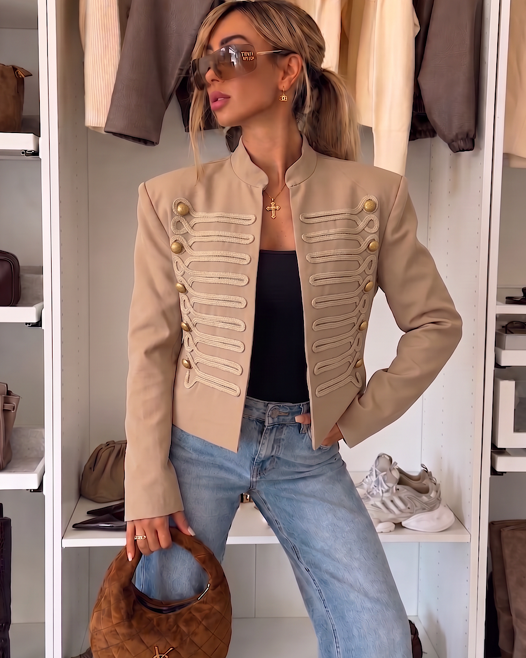 Beige Military Jacket