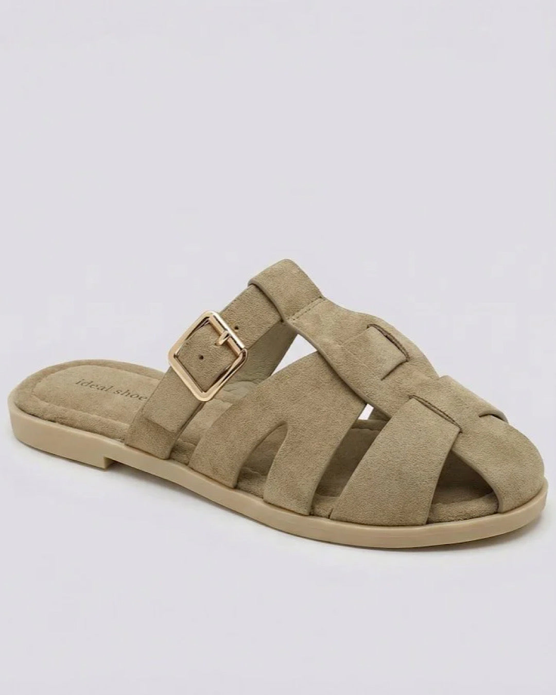 Beige Cage Mule Sandals