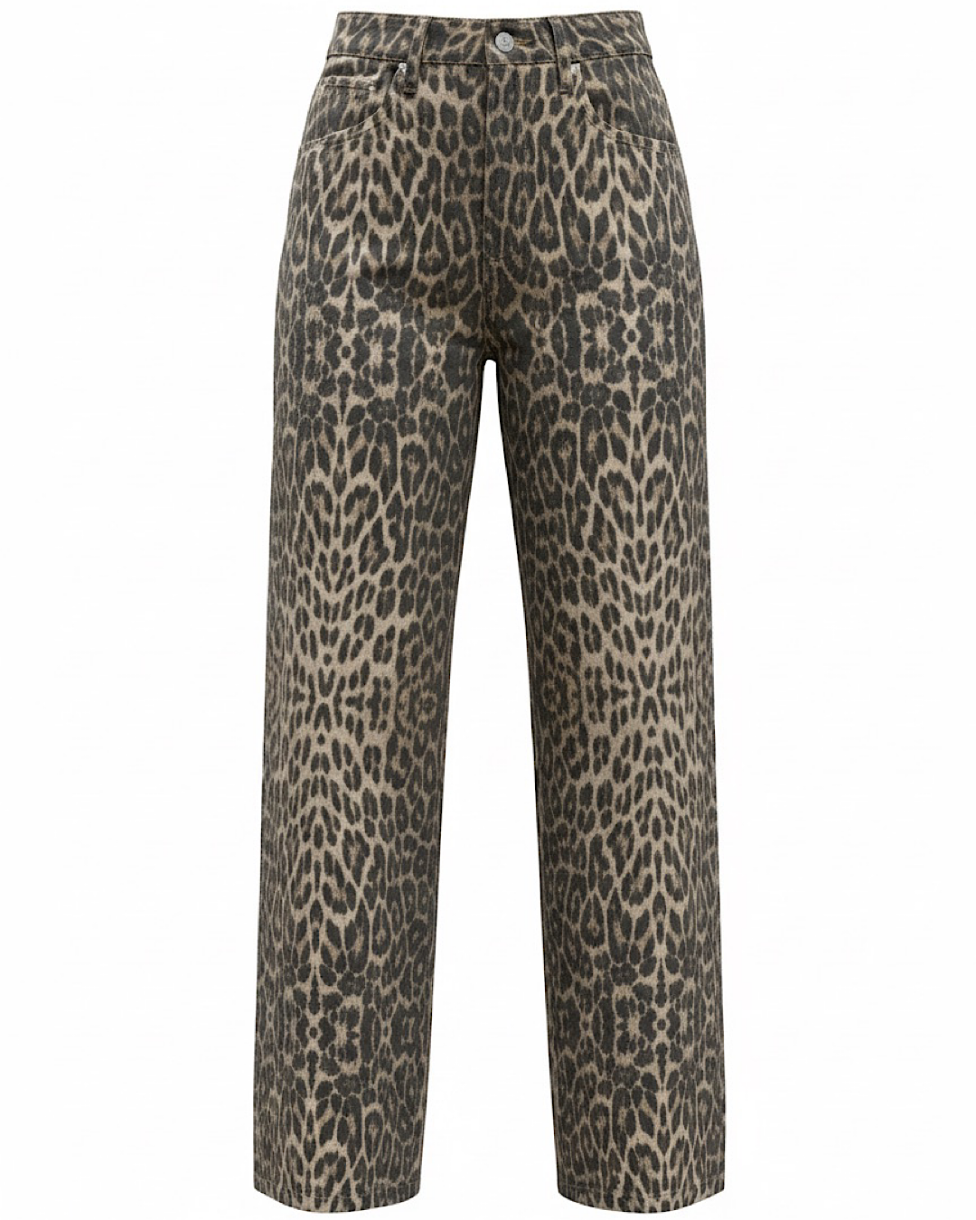 Wide Leg Leopard Jeans