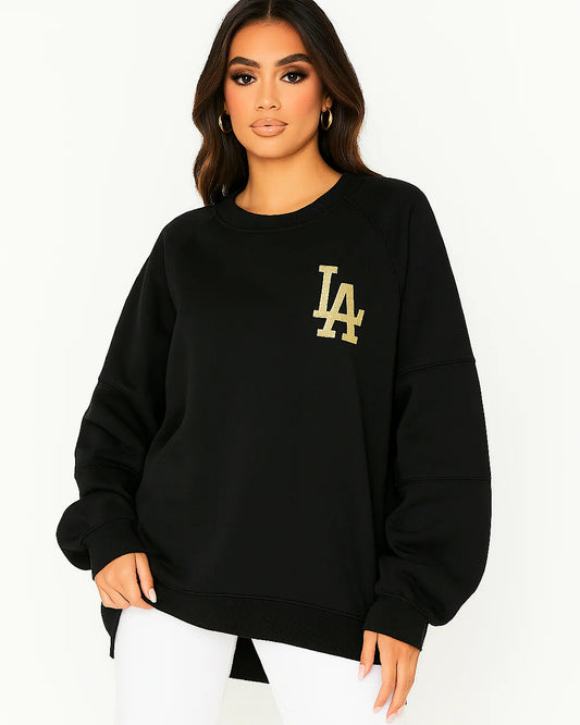 LA Oversized Black Sweat