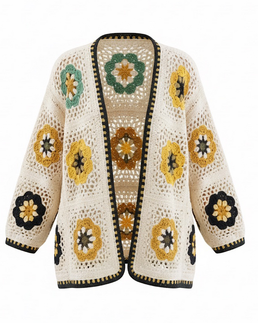 Floral Crochet Cardigan