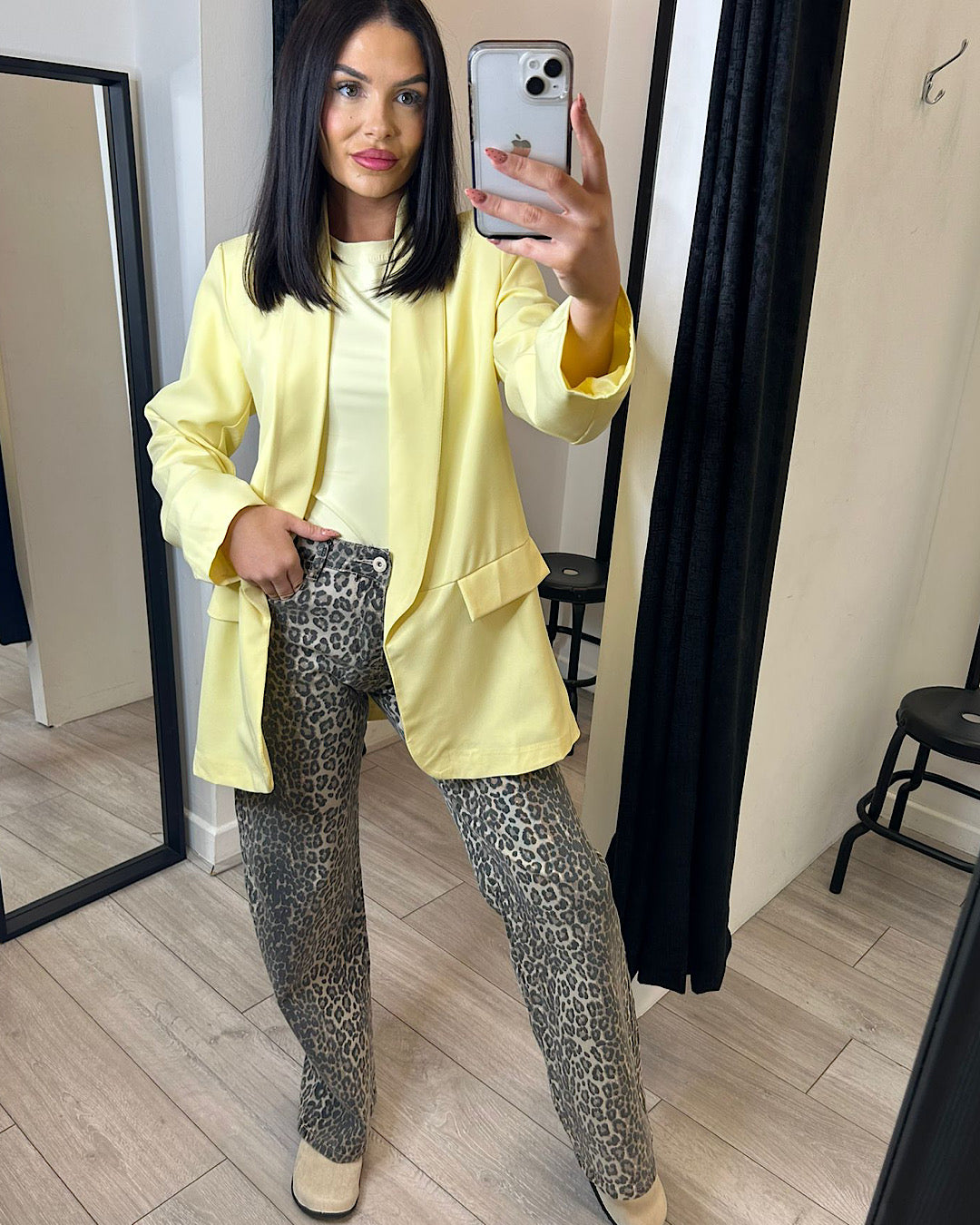 Yellow Relaxed Fit Blazer