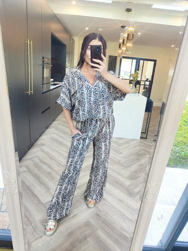 Snake Print Co Ord Suit