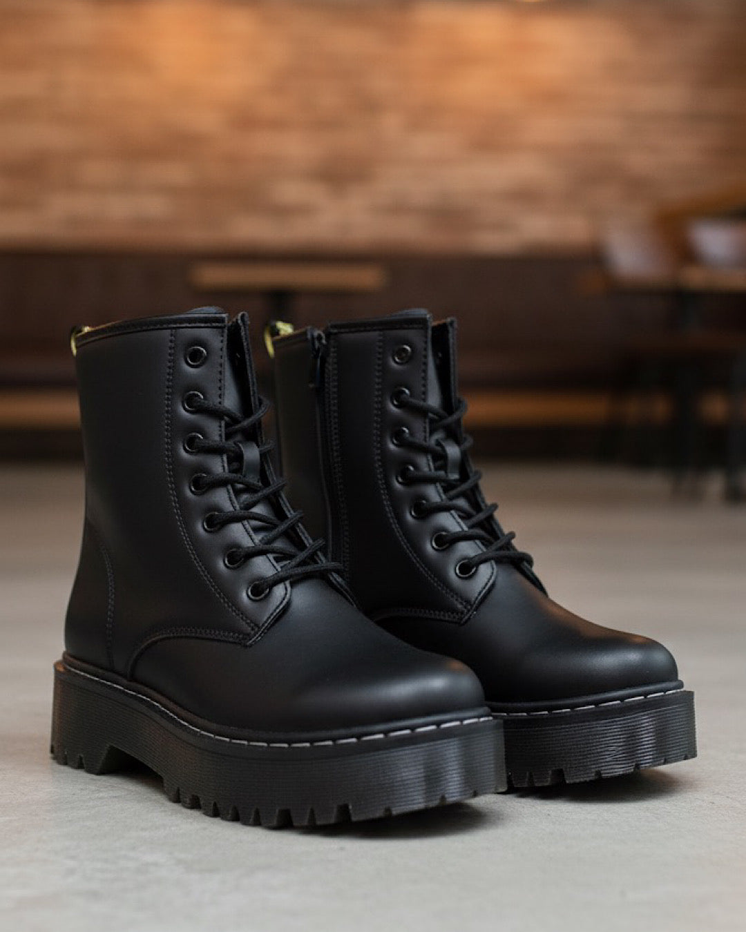 Black Chunky Platform Boots