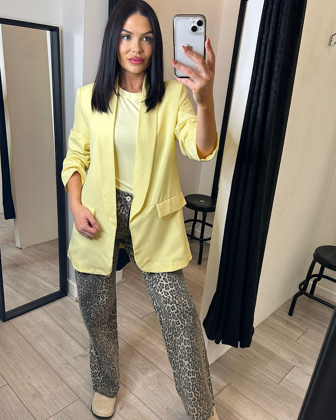 Yellow Relaxed Fit Blazer