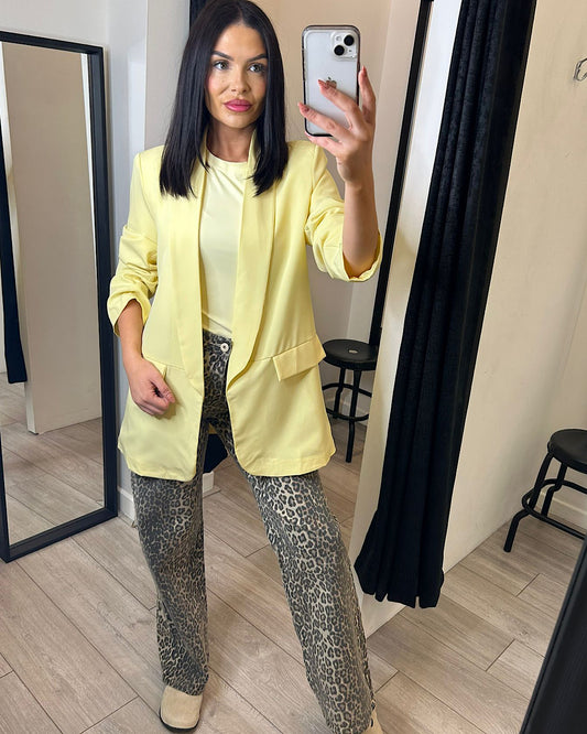 Yellow Relaxed Fit Blazer