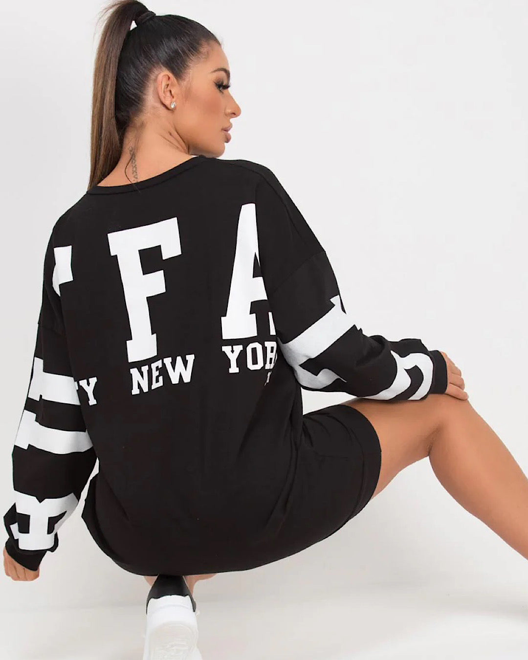 Black Oversized Buffalo Sweat