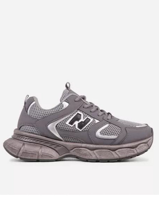 Dark Grey Chunky Lace Up Trainers