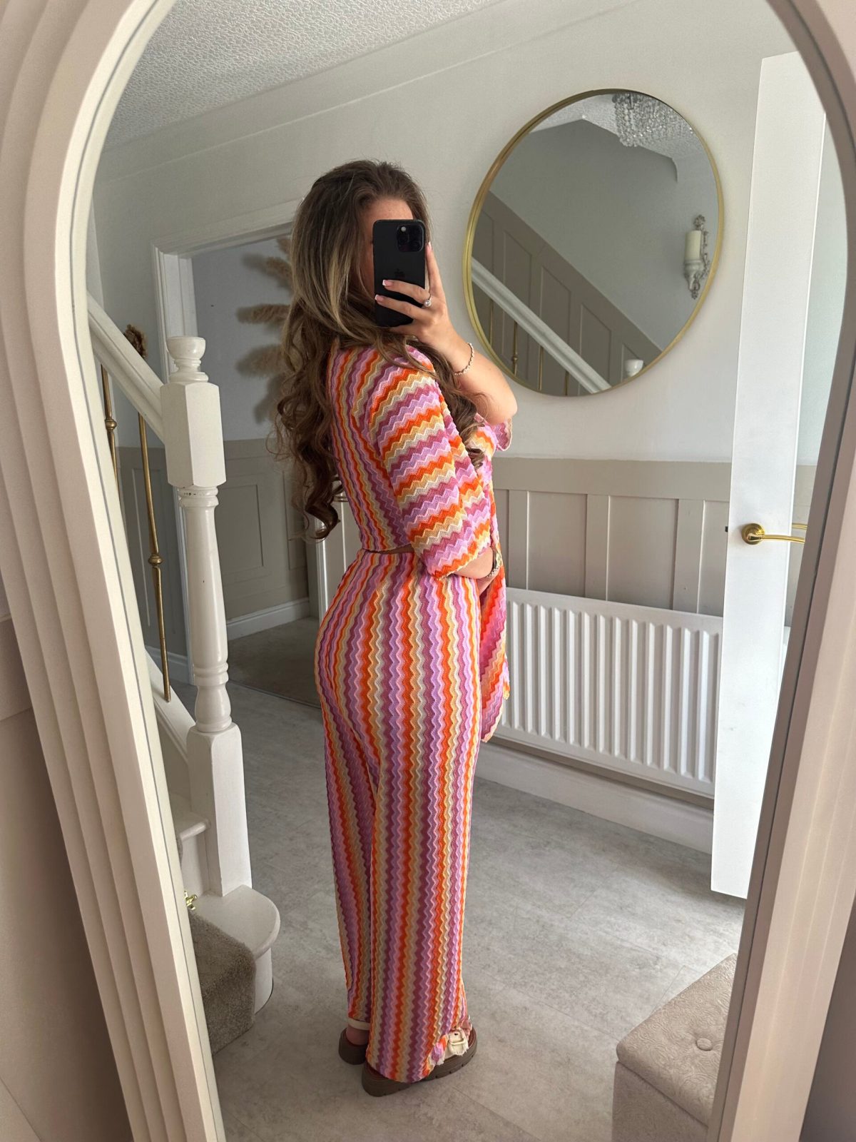 Zig Zag Tie Front Co Ord