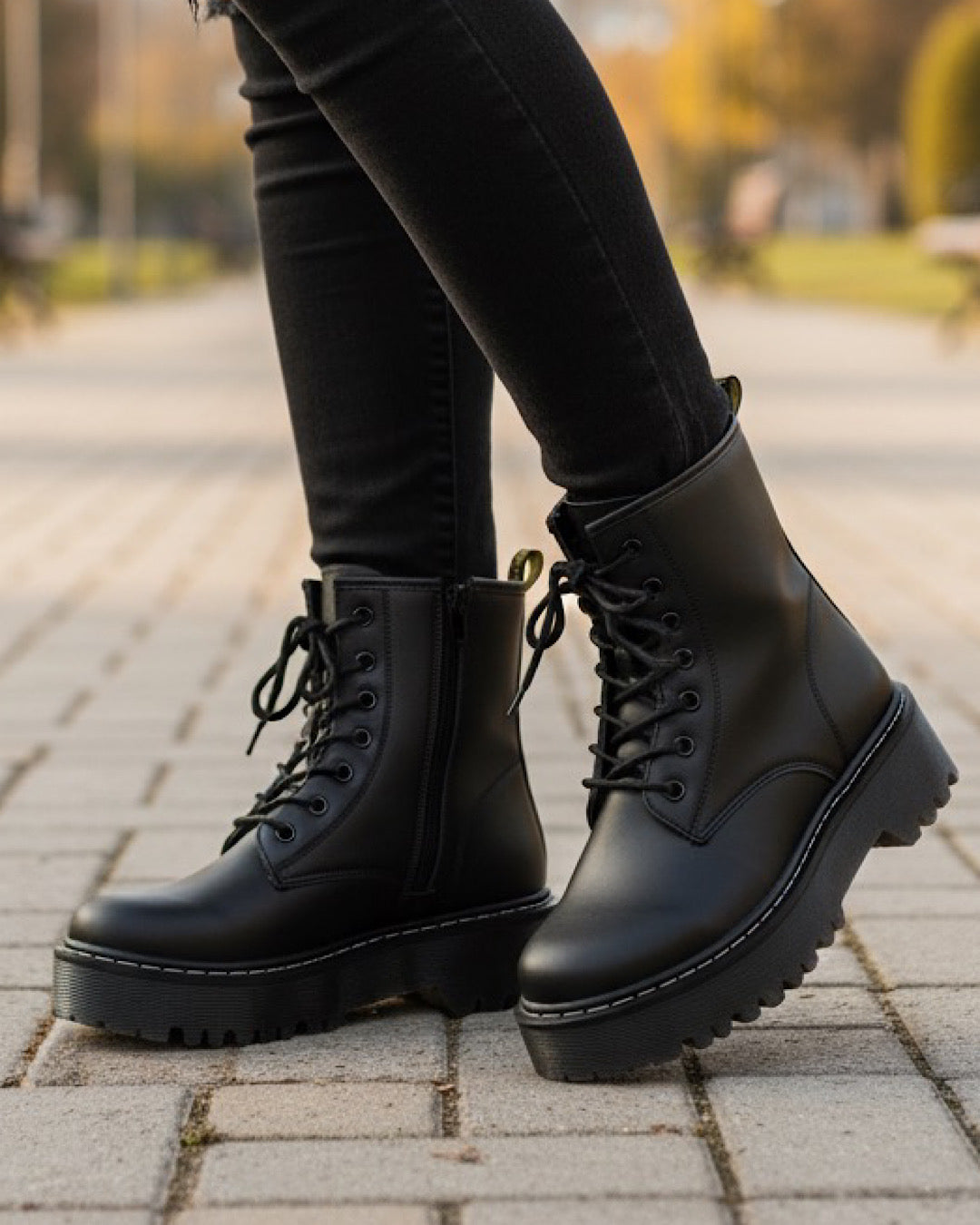 Black Chunky Platform Boots