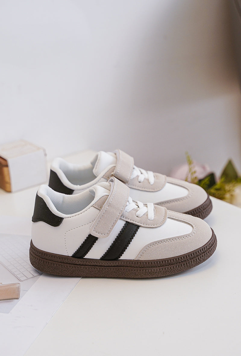 Children’s White Stripe Trainers