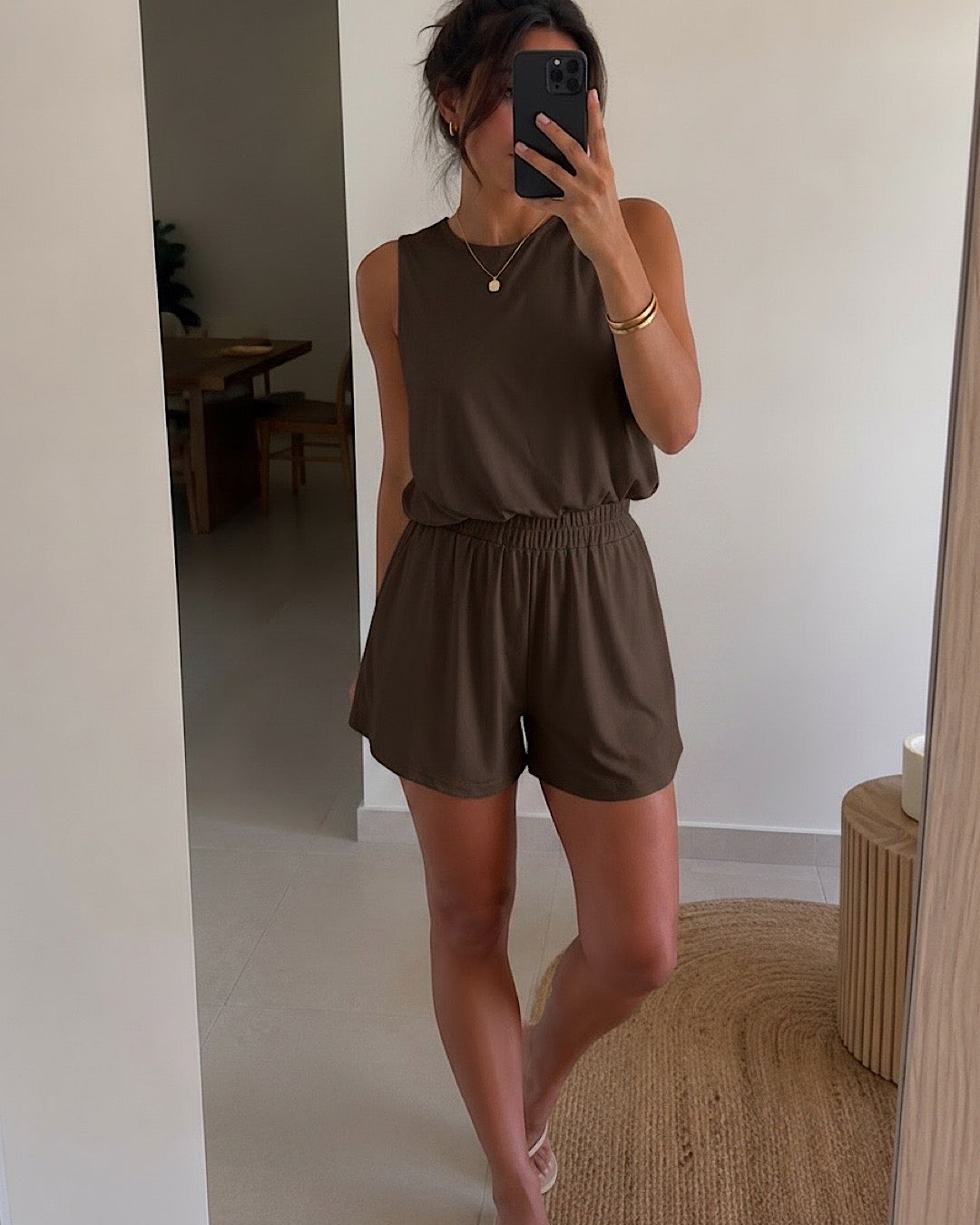 Chocolate Bubble Top and Shorts Co Ord