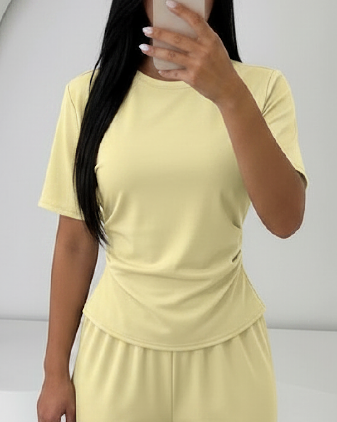 Yellow Top and Trousers Co Ord Suit