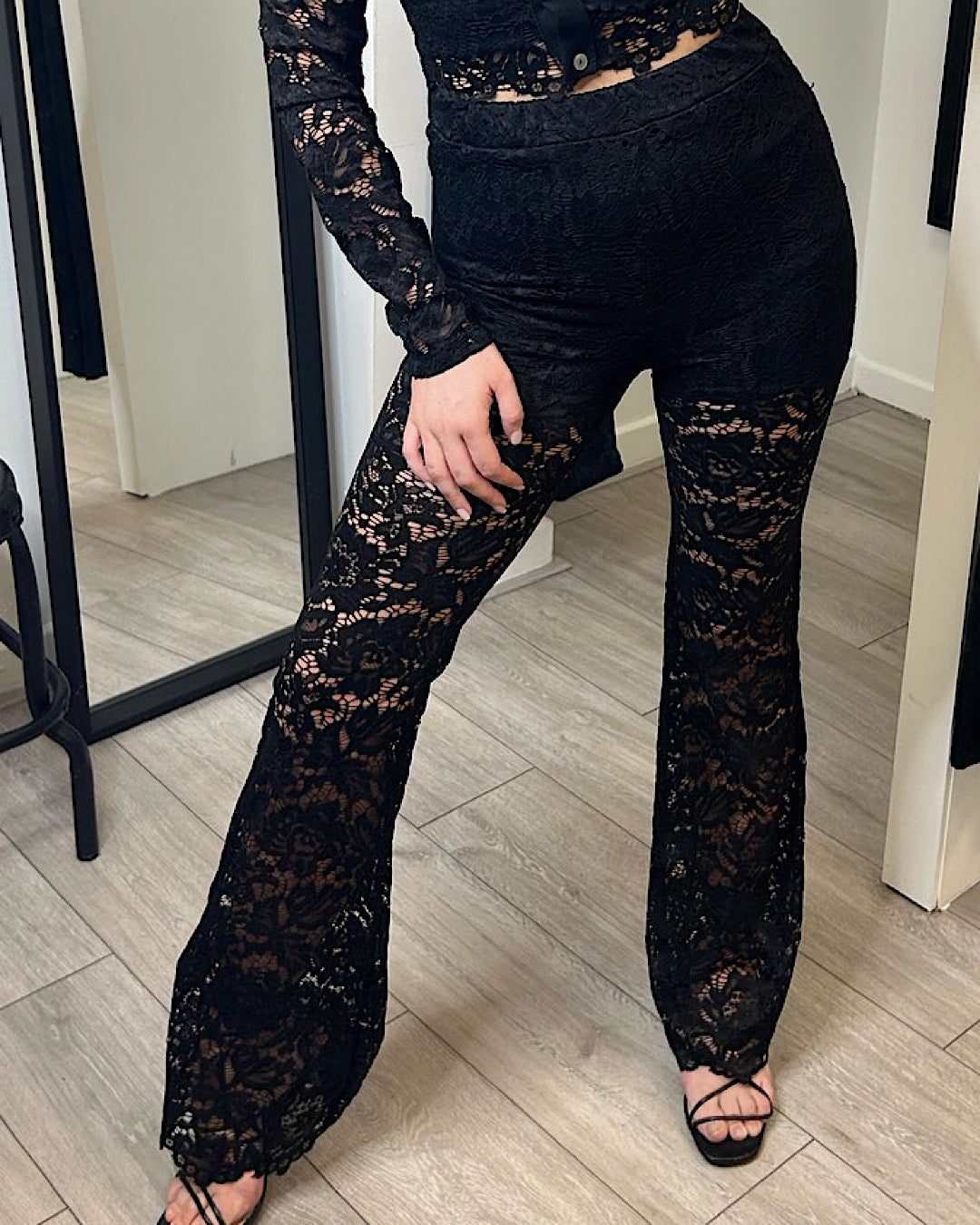 Black Lace Trousers