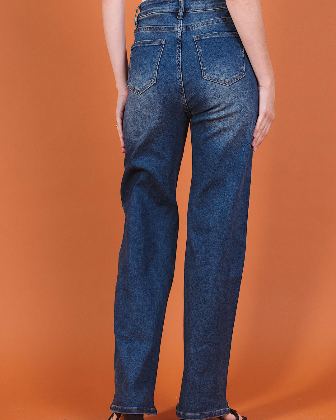 Straight Leg Diamond Embellished Jeans