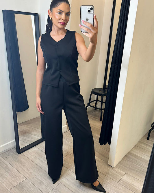 Black Waistcoat and Trousers Suit