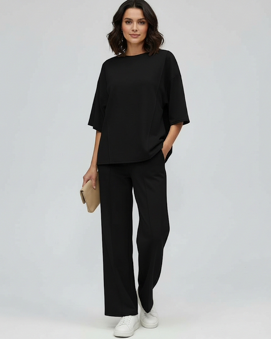 Black Top and Trousers Co-Ord Set