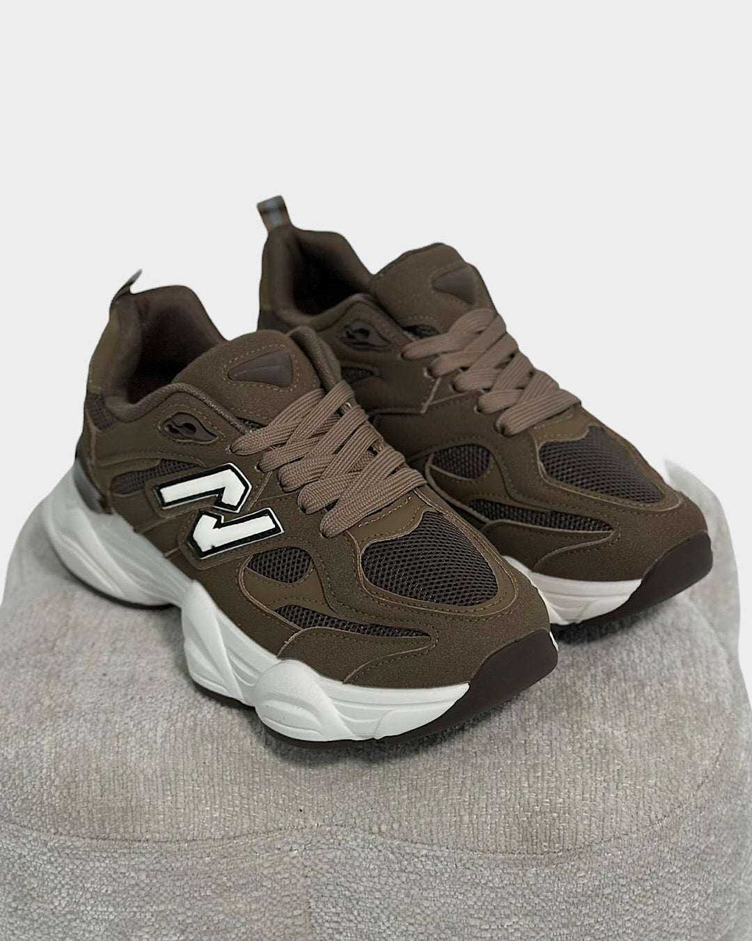 Dark Brown Chunky Trainers