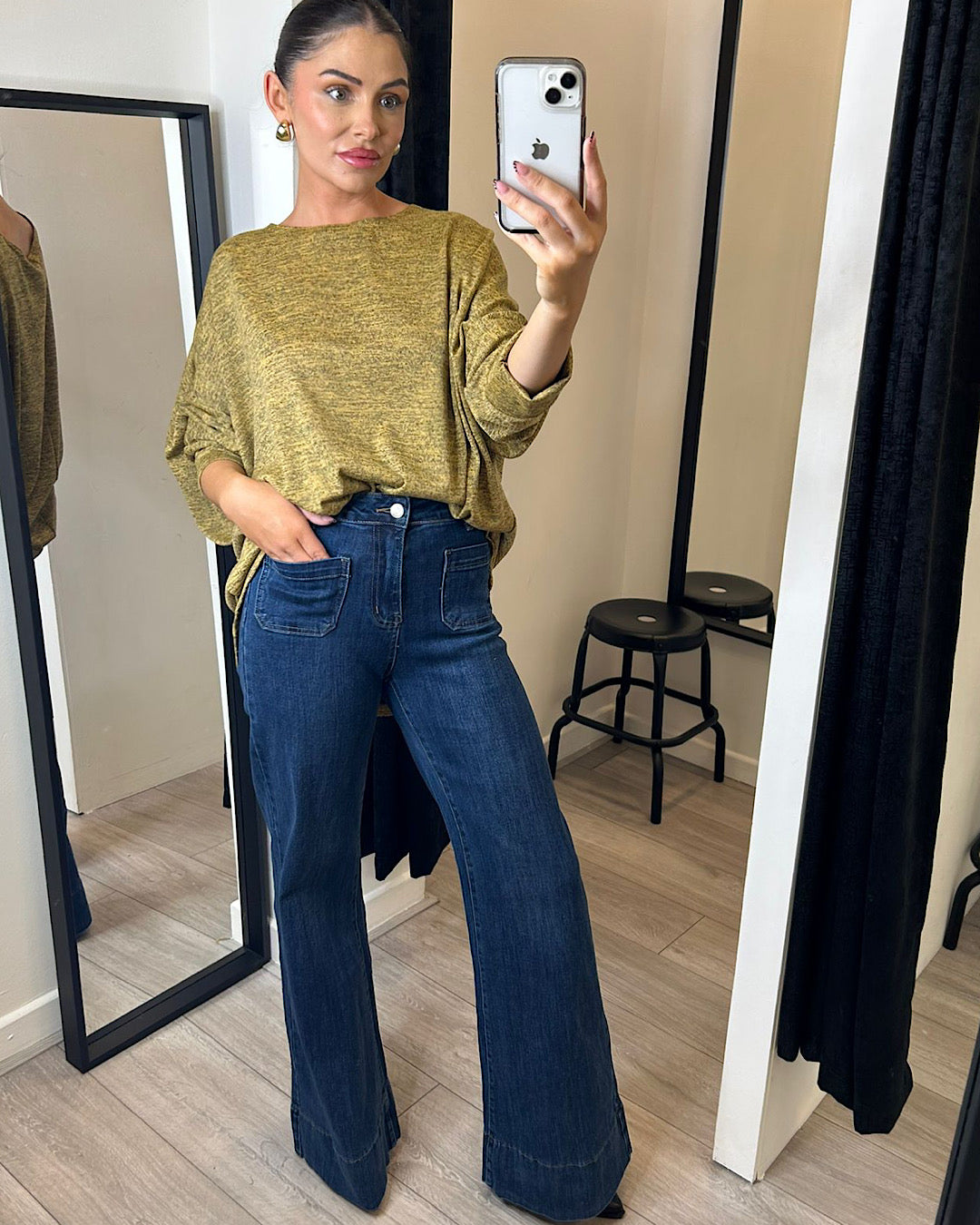 Mustard Oversized Batwing Knit