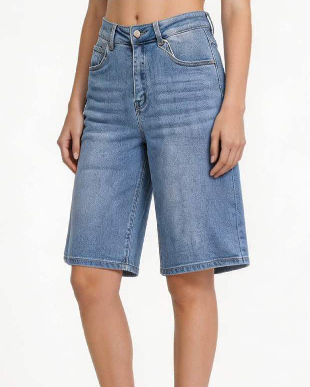 Blue Denim Bermuda Jeans