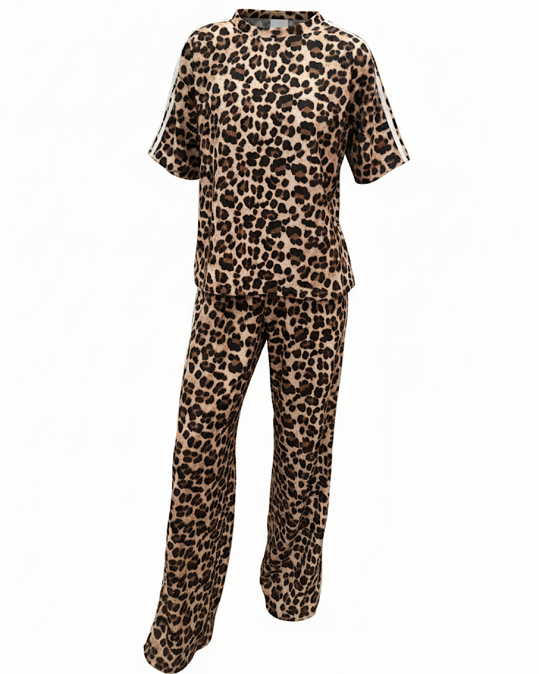 Leopard Print Top and Trousers Co-Ord Set