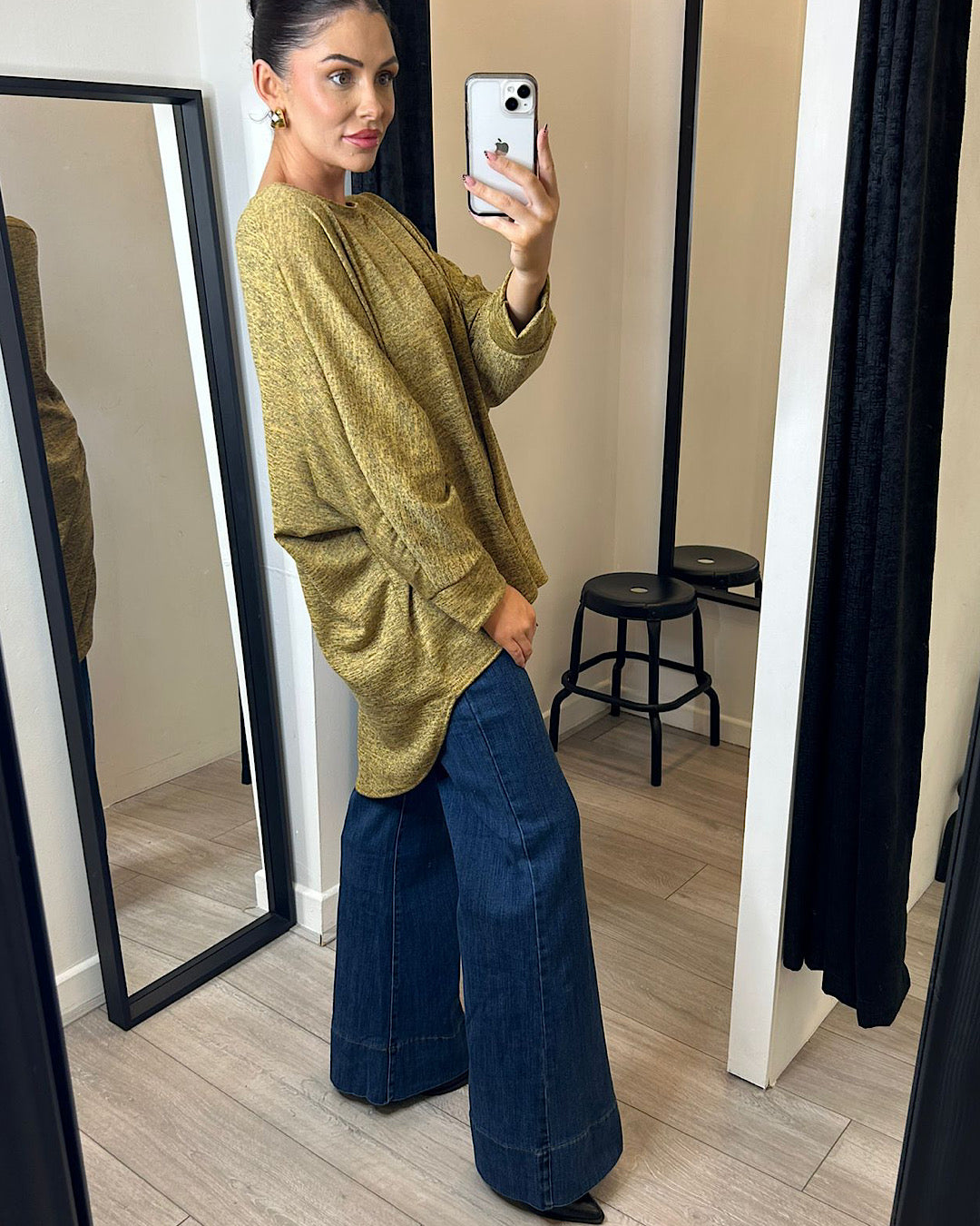 Mustard Oversized Batwing Knit