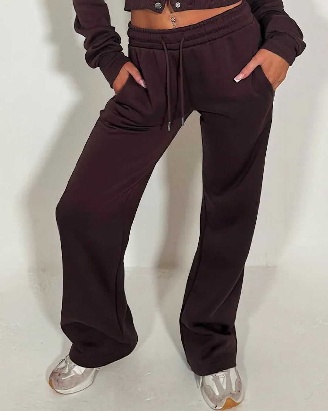 Chocolate Corset Sweat and Joggers Suit