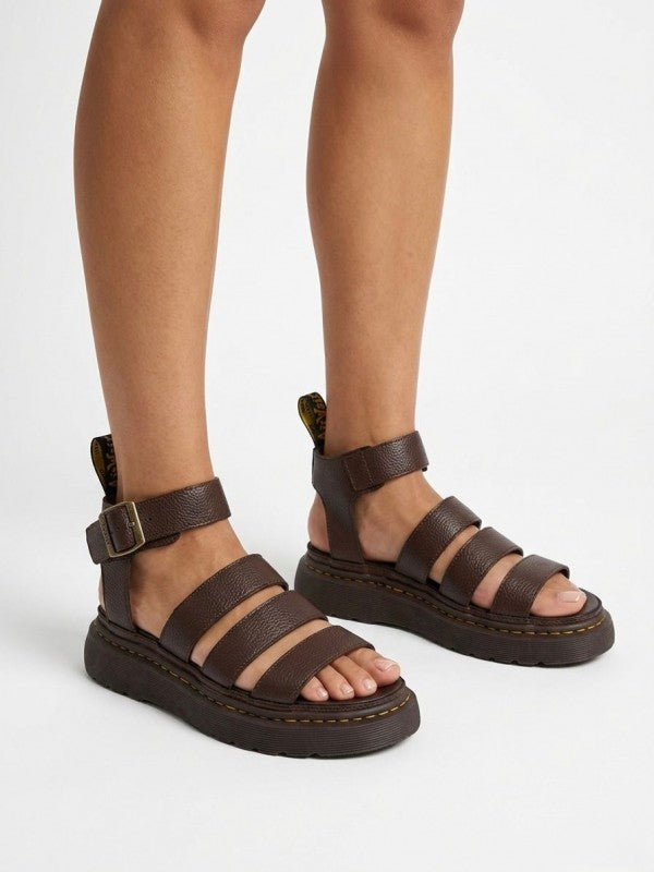 Chocolate Platform Strap Sandals