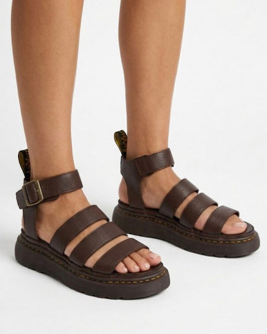Chocolate Platform Strap Sandals