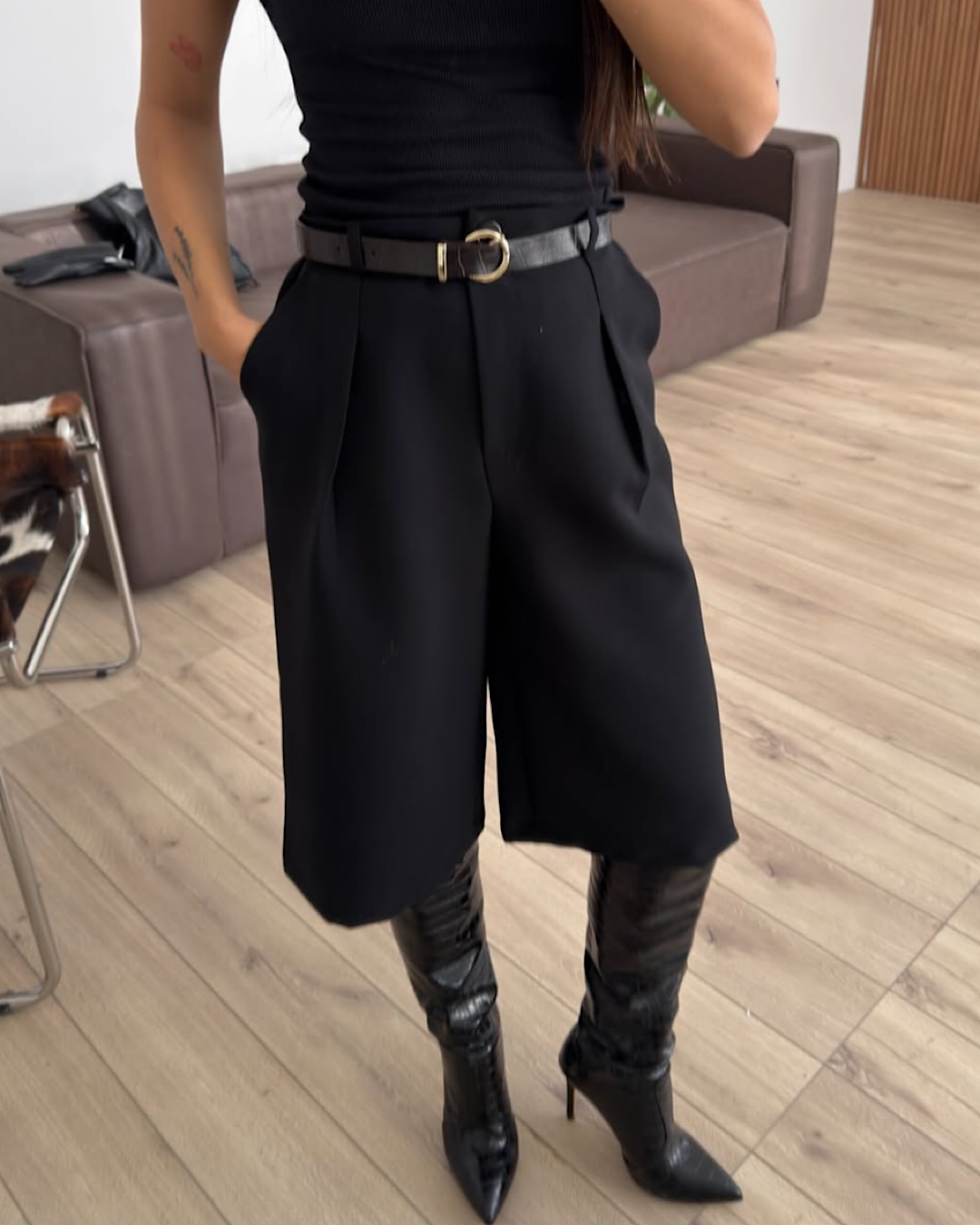 Black Bermuda Trousers