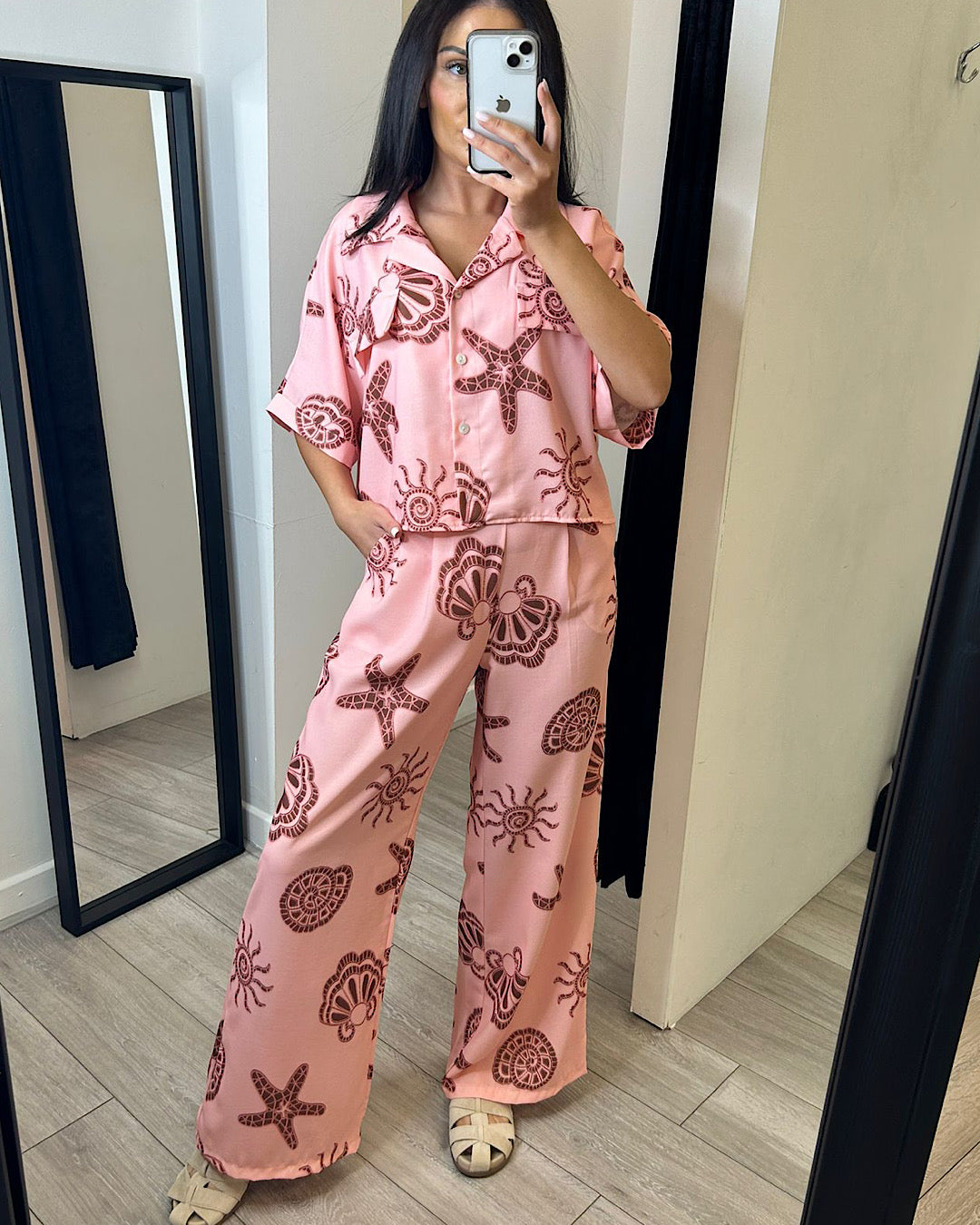 Pink Shirt & Trousers Co Ord