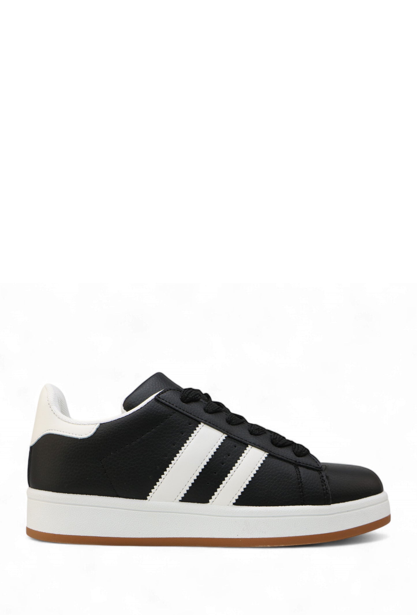 Black White Double Stripe Trainers