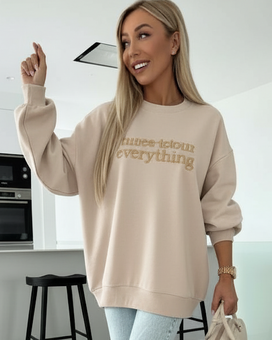 Light Beige “Peace” Sweatshirt