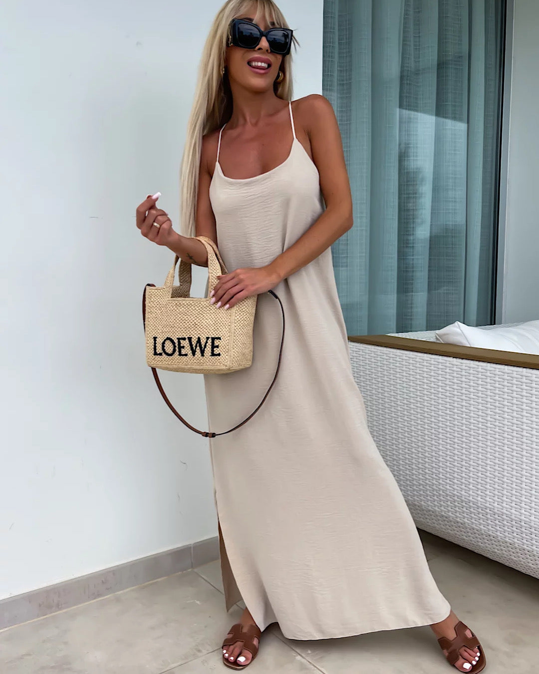 Beige Cami Maxi Dress