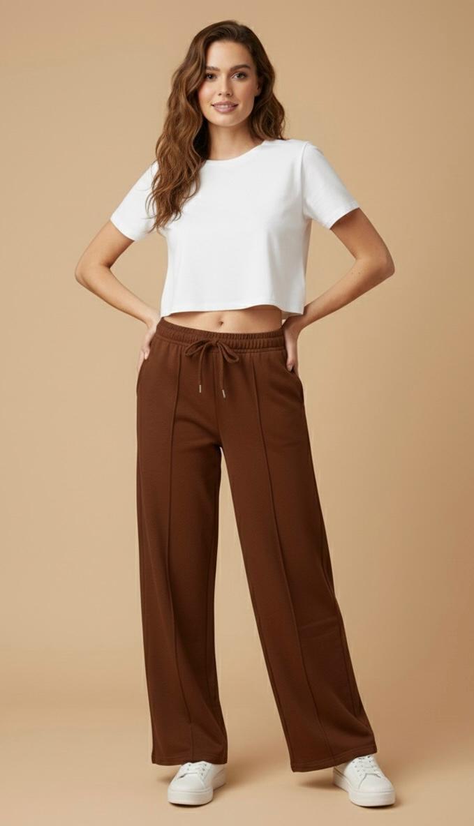 Chocolate Wide Leg Joggers