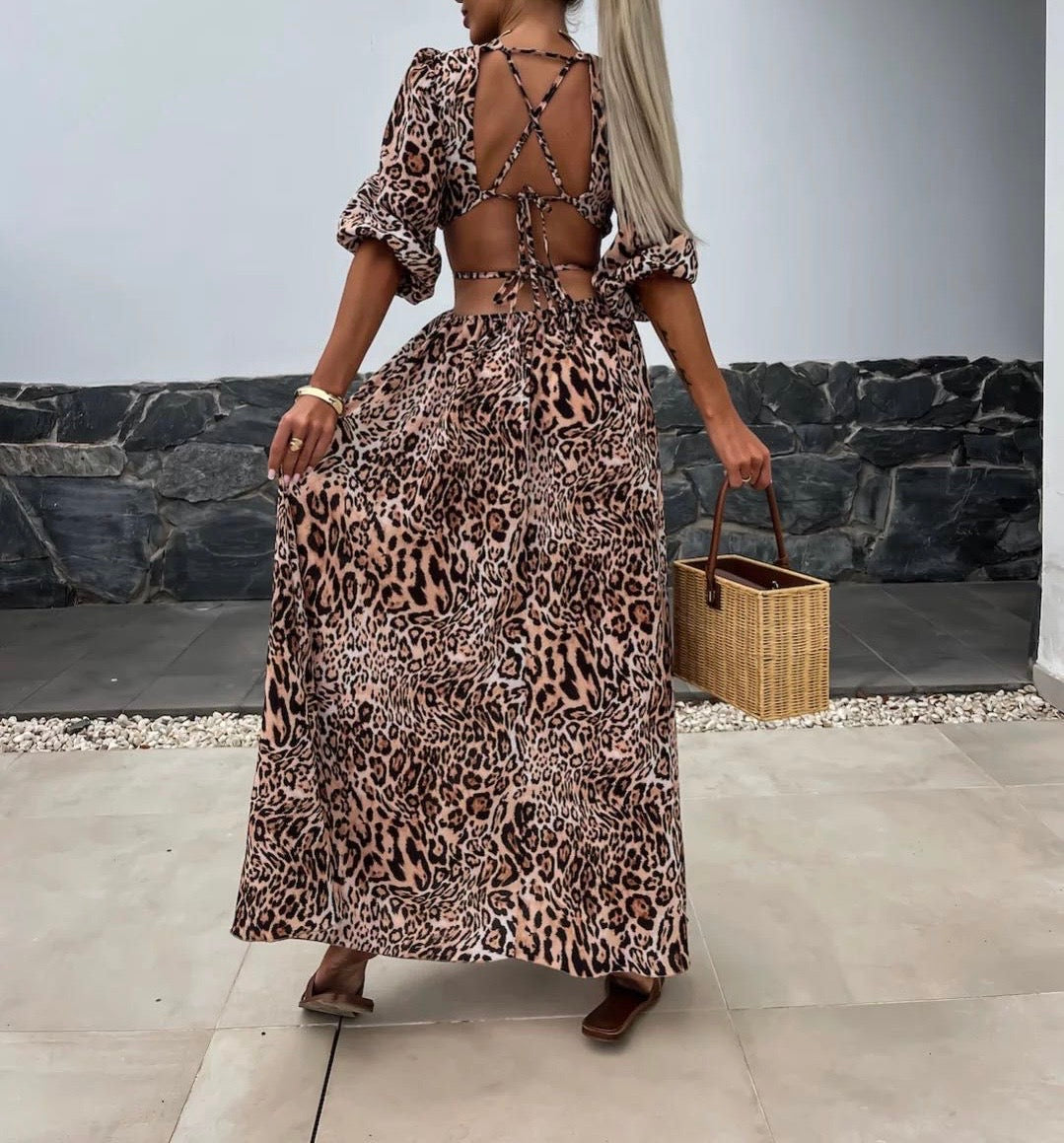 Leopard Print Maxi Dress