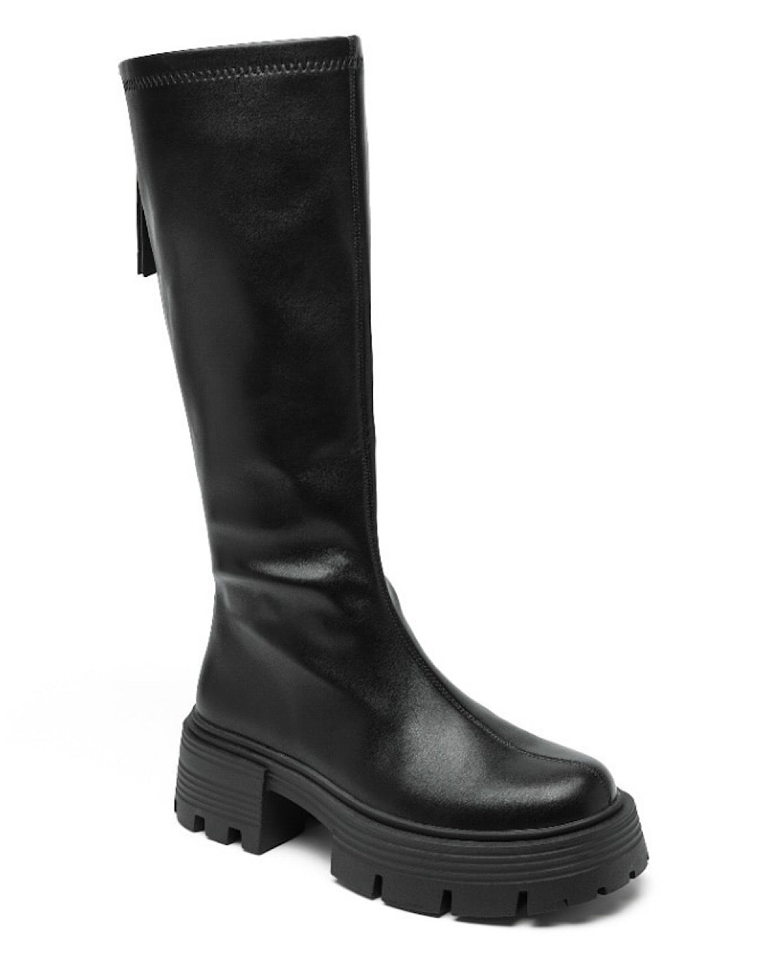 Black Below the Knee Platform Boots