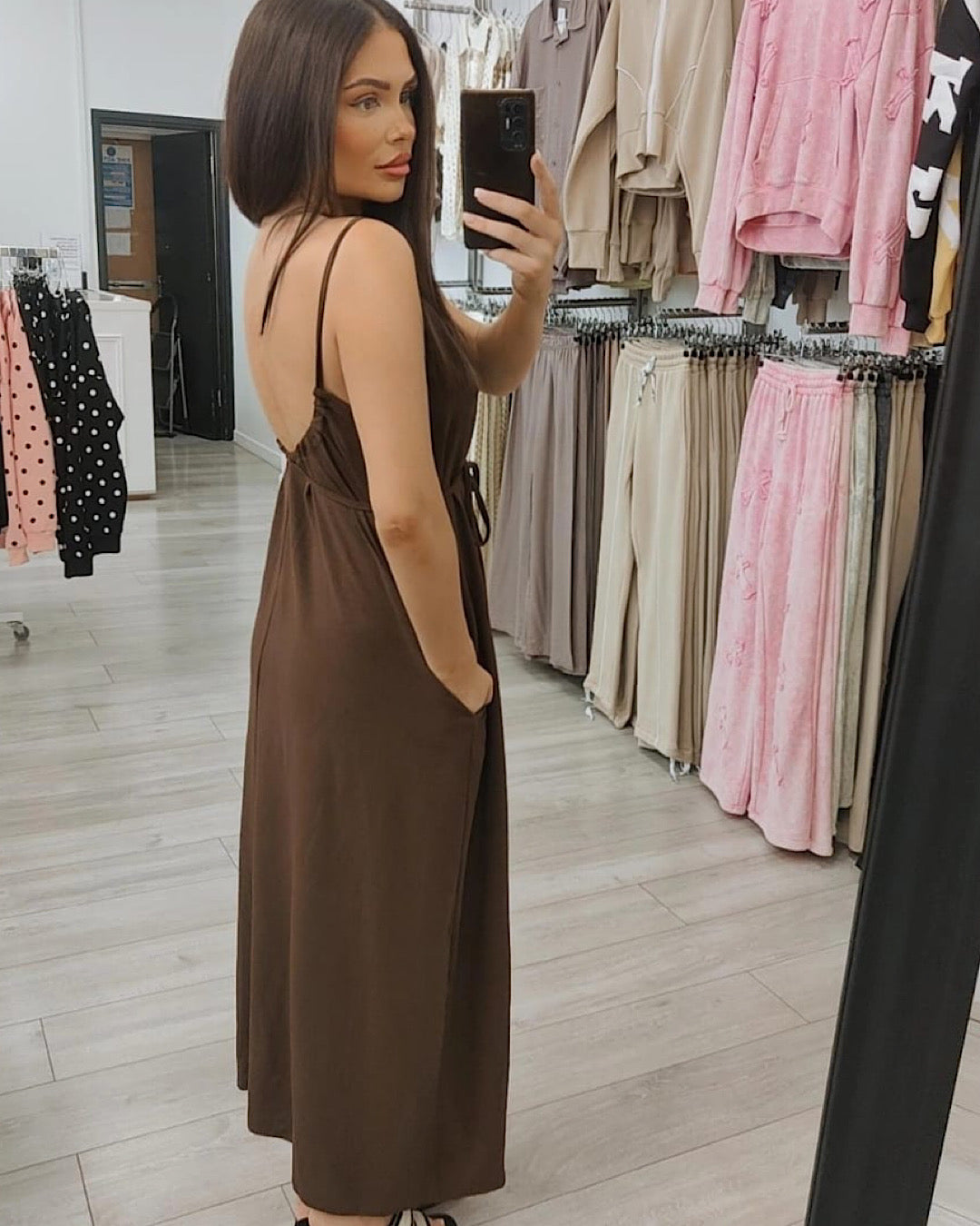 Chocolate Cami Maxi Dress