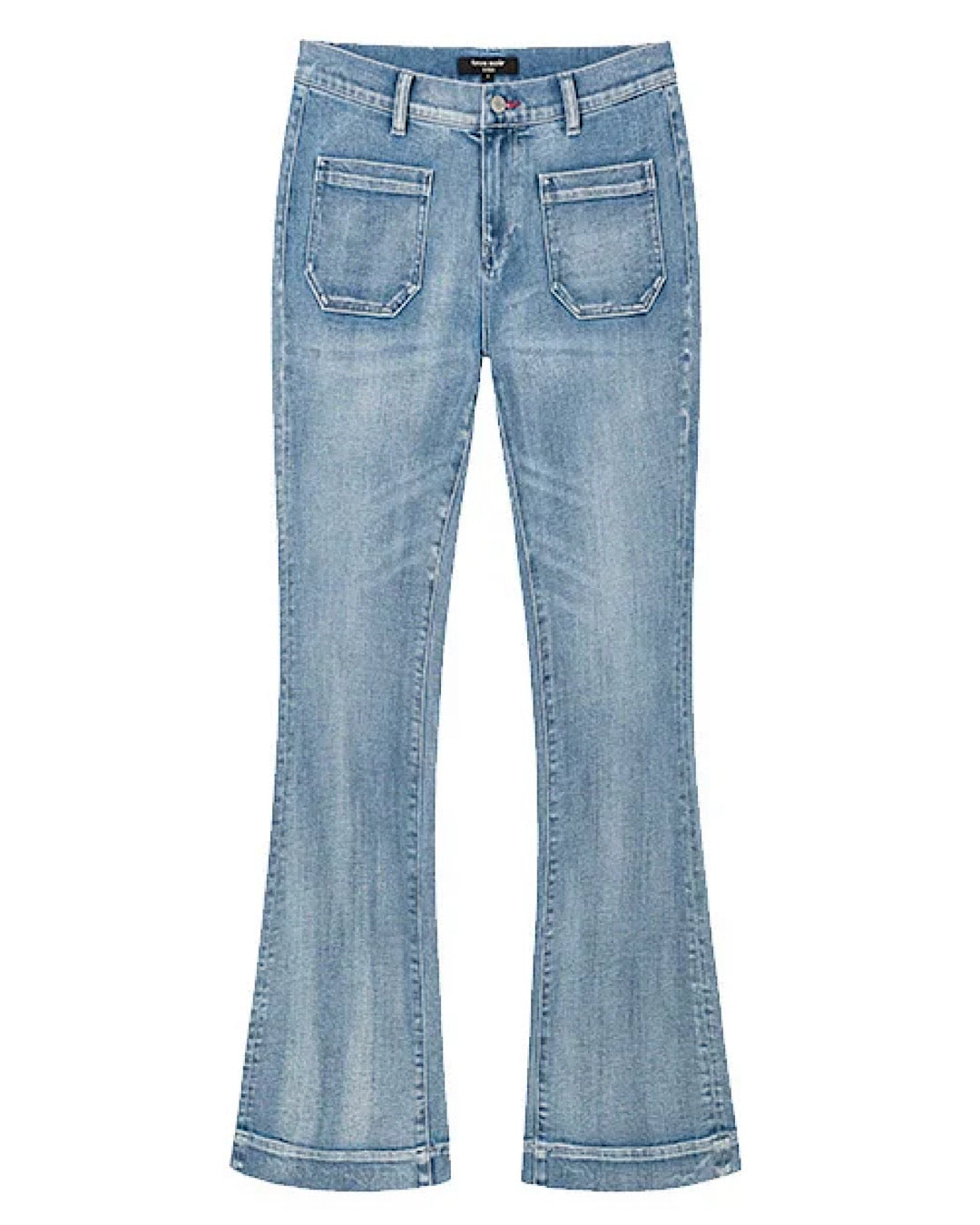 Stretch Flared Light Blue Jeans