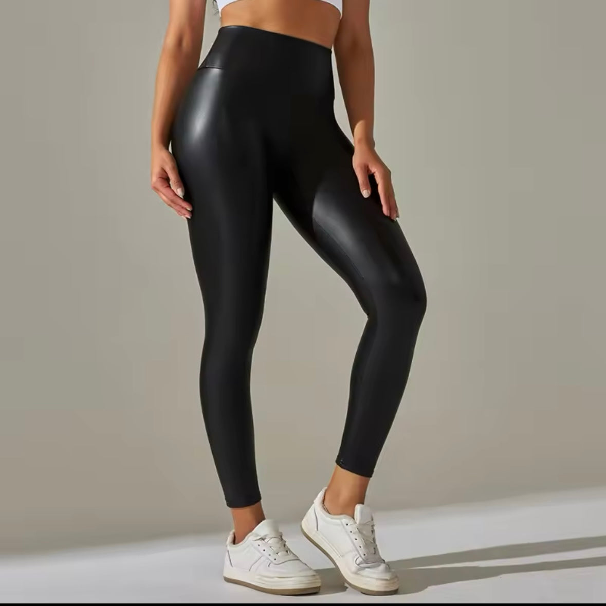 High Waist Faux Leather Leggings