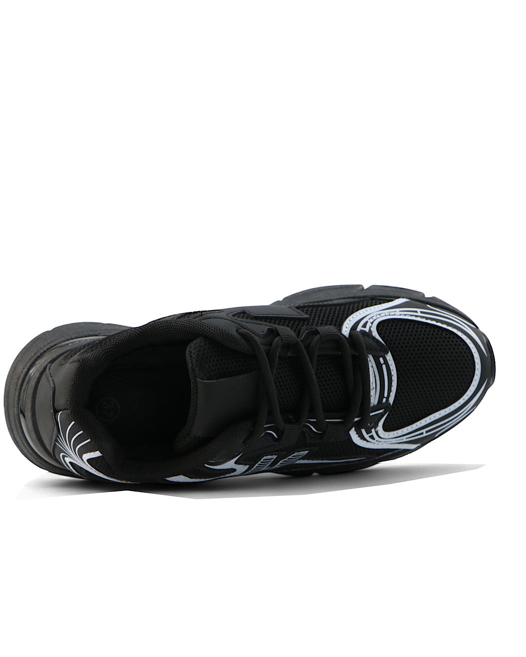 Black with White Chunky Trainers