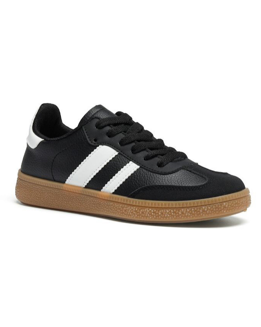 Black White Gum Sole Trainers