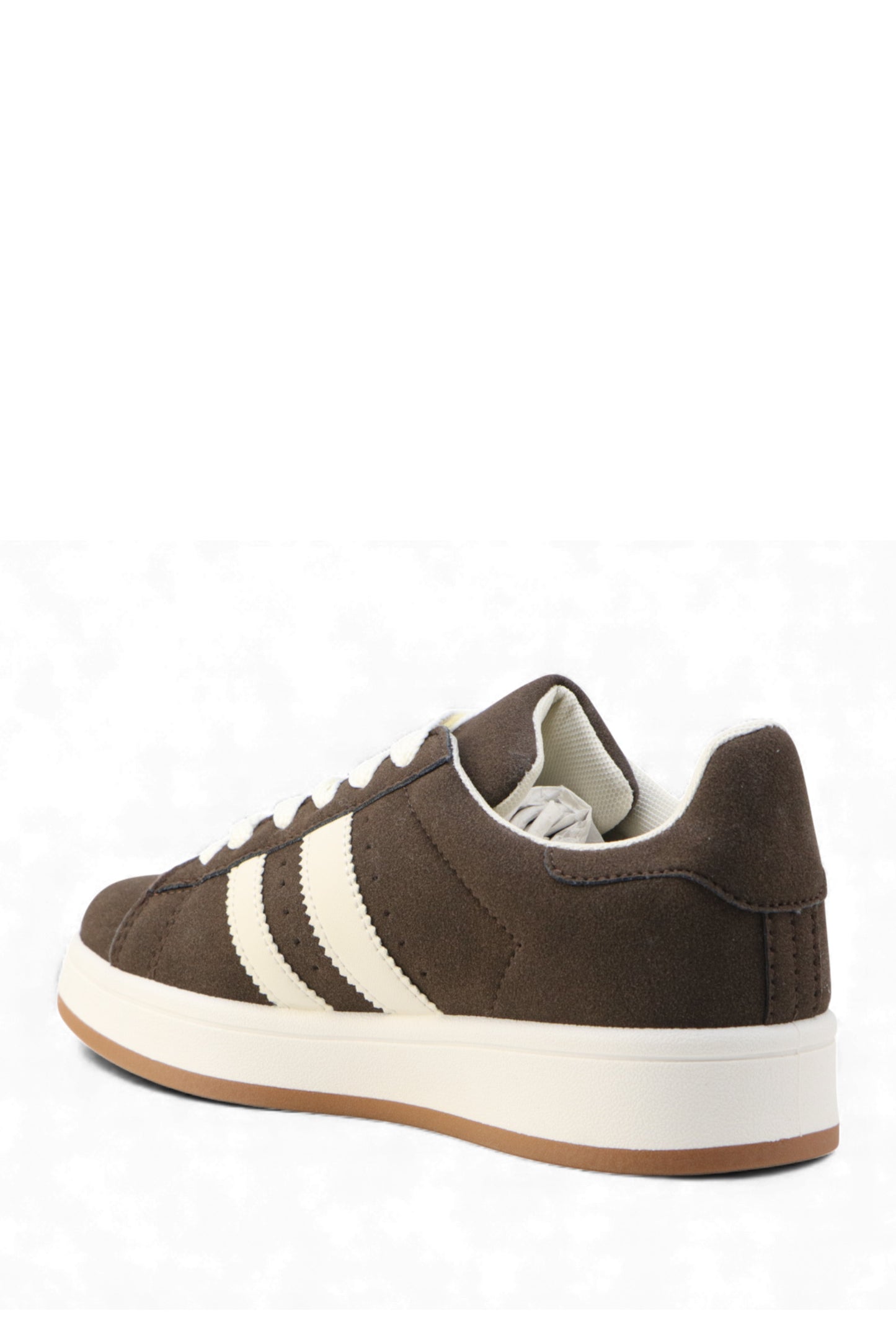 Brown Beige Double Stripe Trainers