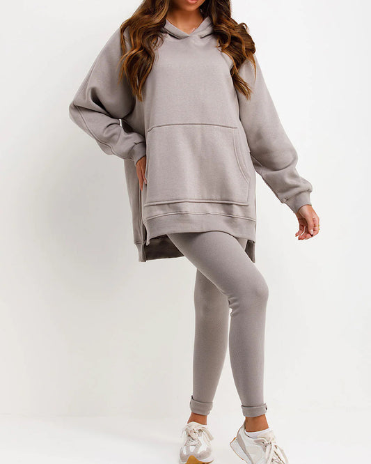 Dove Grey Oversized Hoody and Leggings Suit