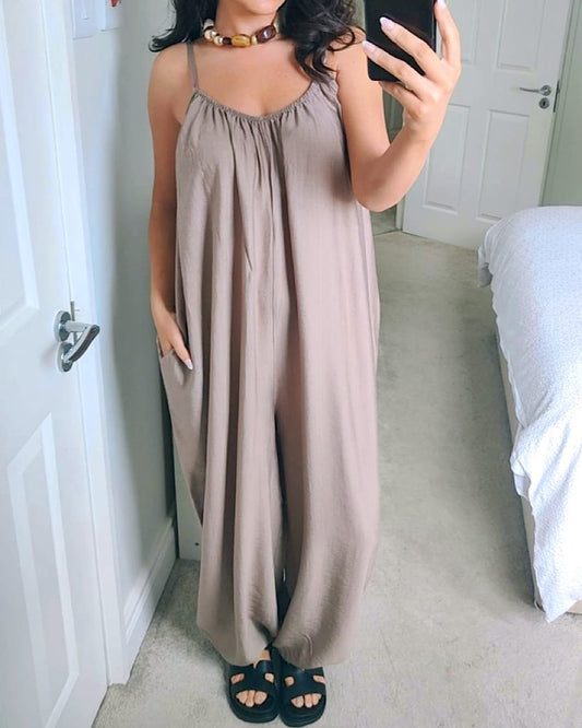 Taupe Oversized Jumpsuit