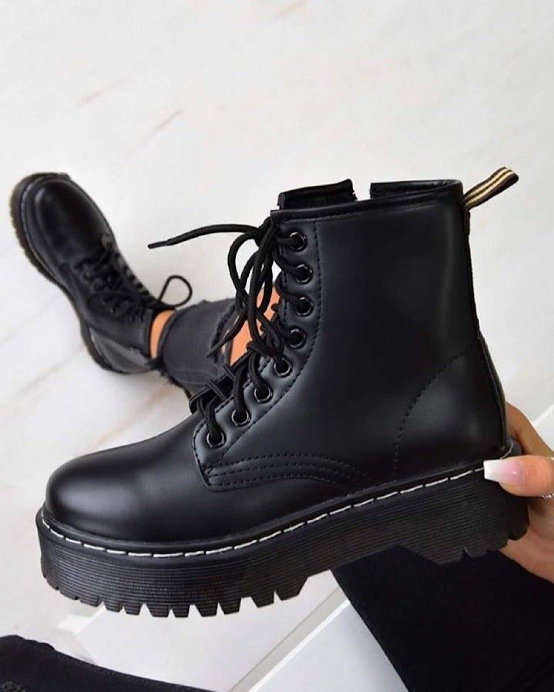 Black Chunky Platform Boots