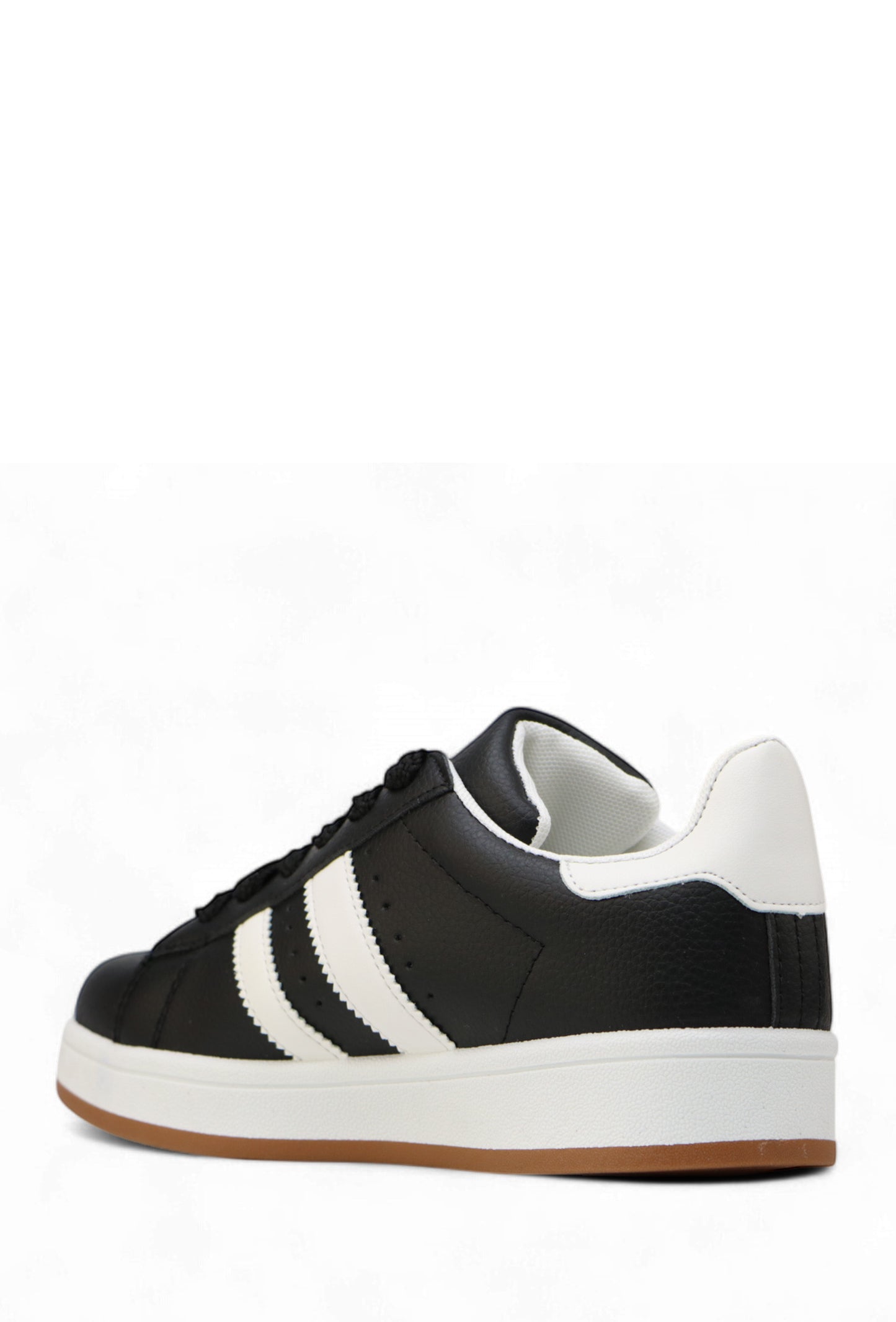 Black White Double Stripe Trainers