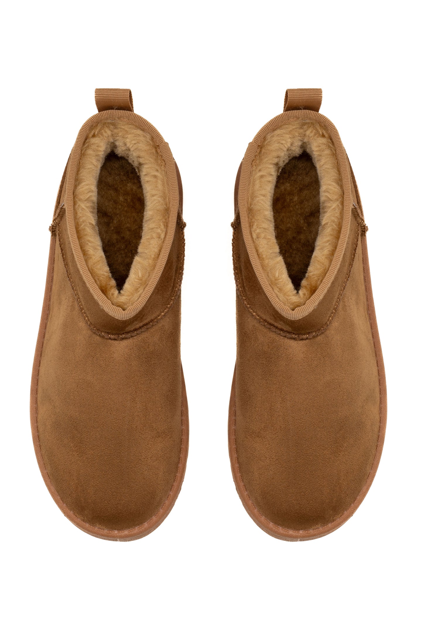 Camel Faux Suede Platform Boots